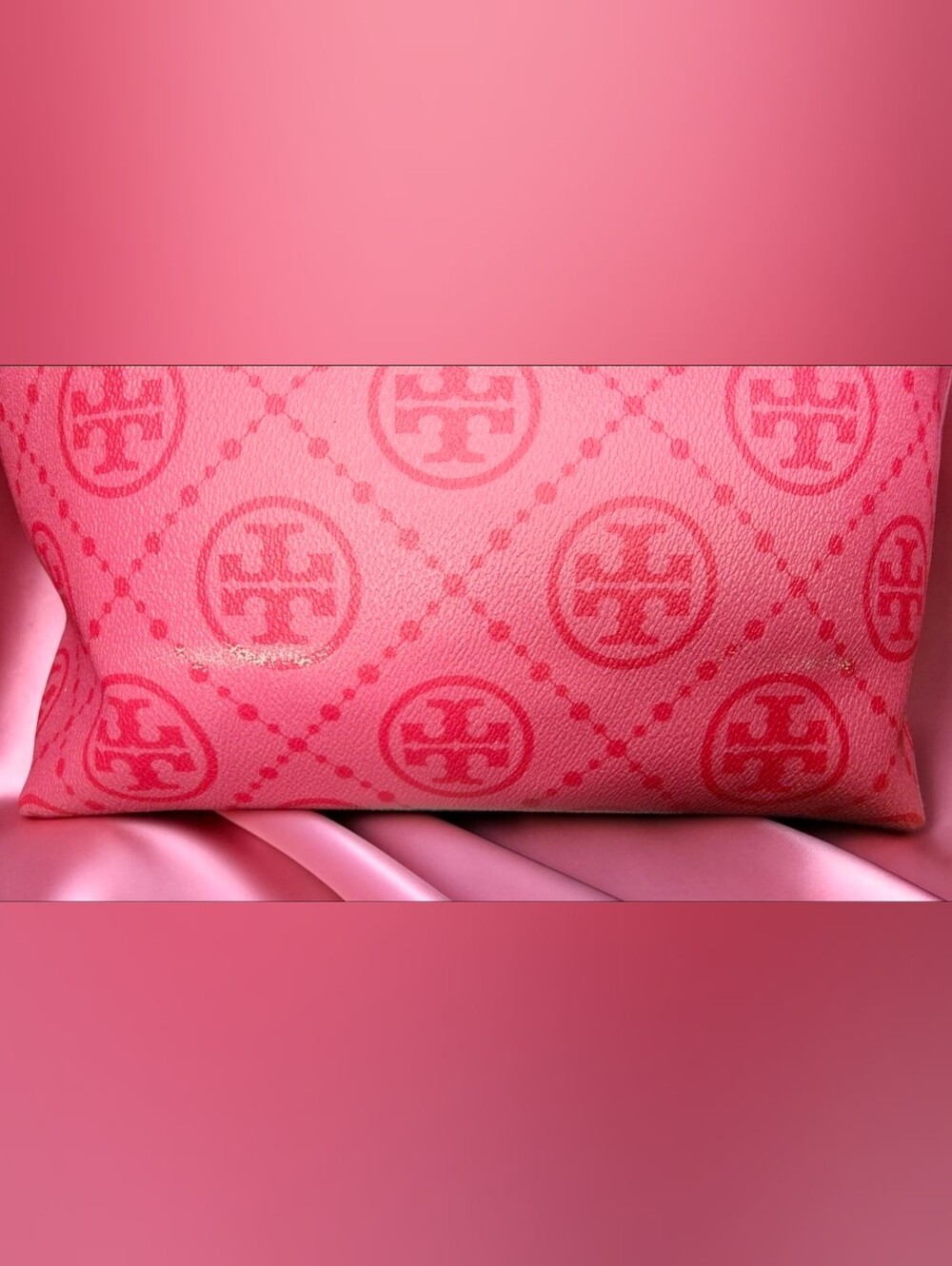 Tory Burch Pink Gemini Link Canvas Tote Bag With NWT Charms - Picture 16 of 16